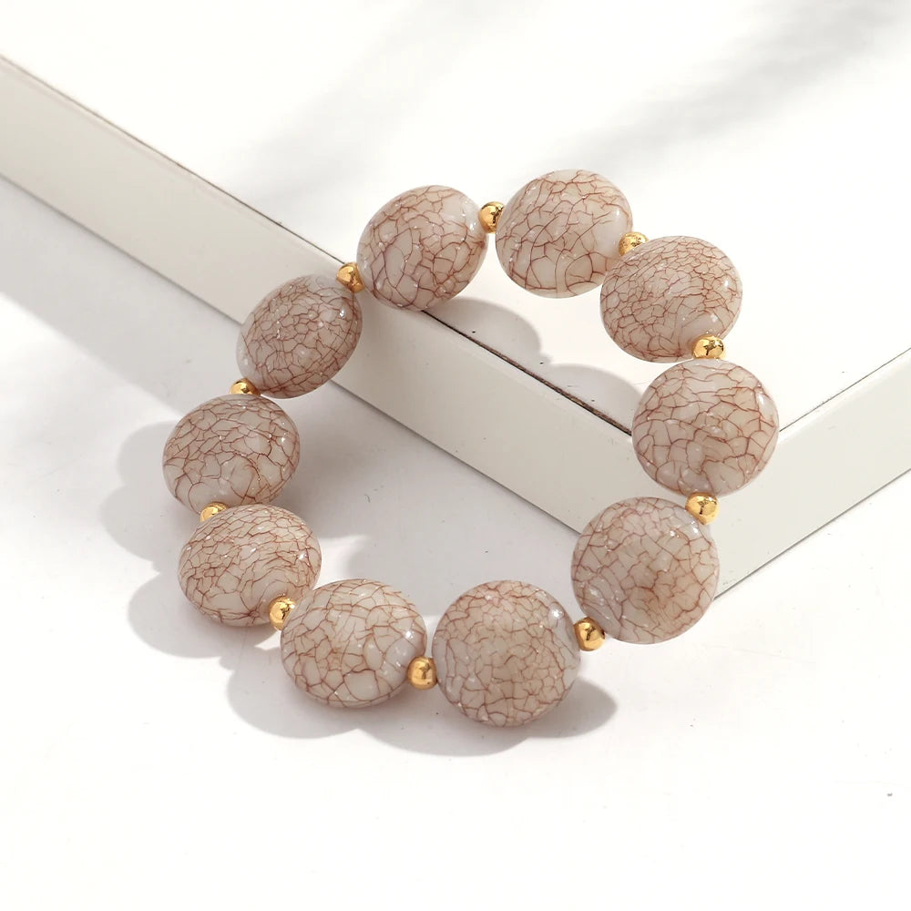 Crack Texture Beaded Bracelet