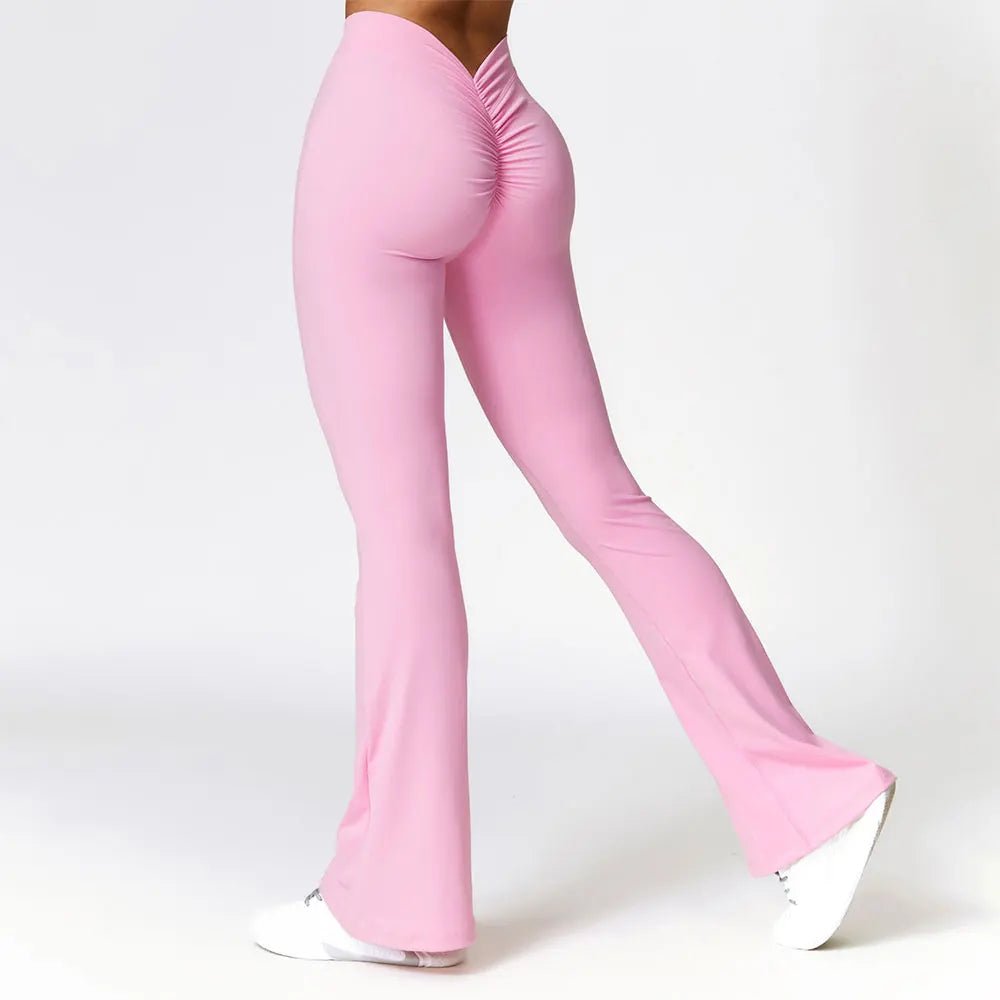 V-Waist Flare Leggings