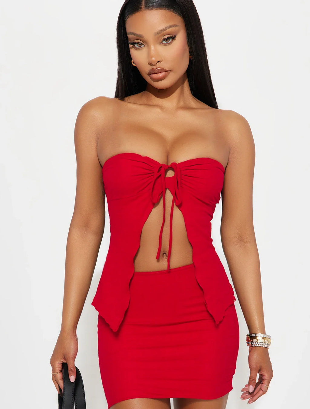 Tube Top Skirt Set