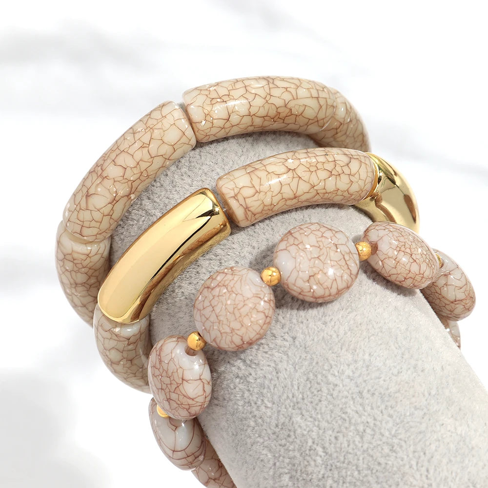 Crack Texture Beaded Bracelet