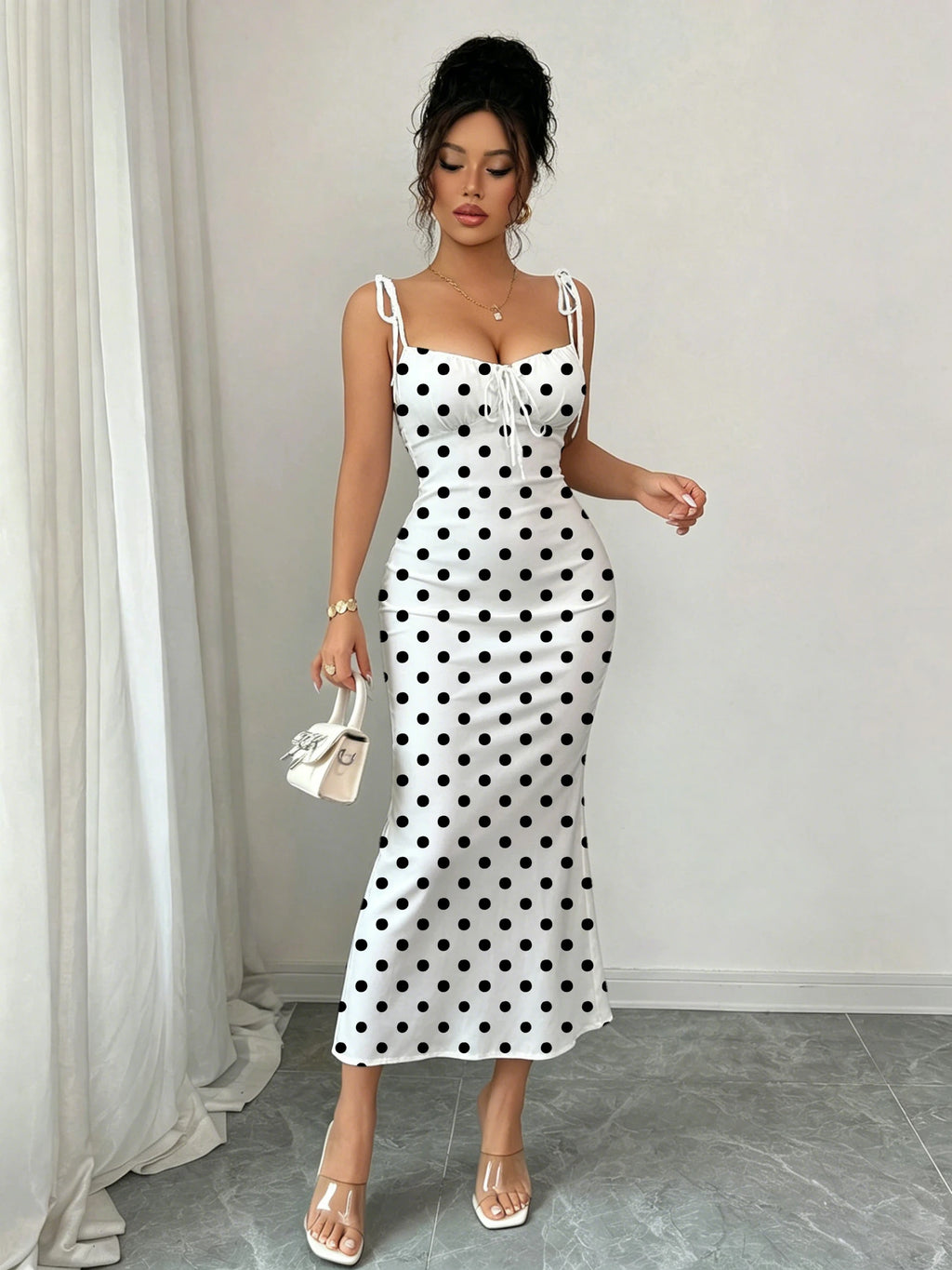 Polka Dot Fishtail Dress