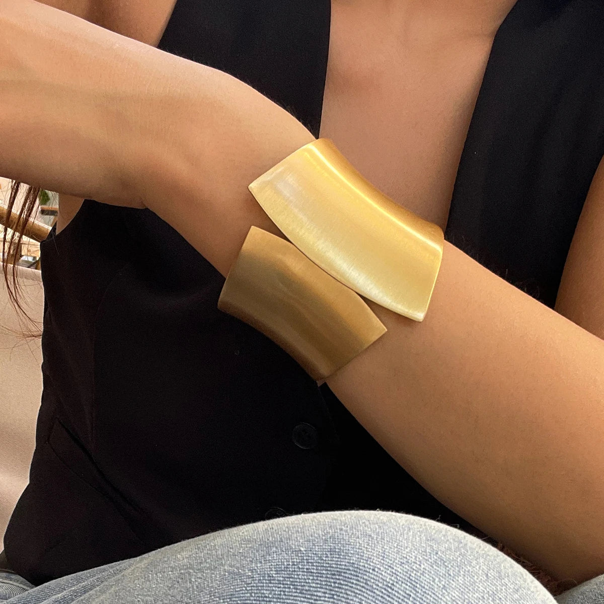 Geometric Open Cuff Bracelet