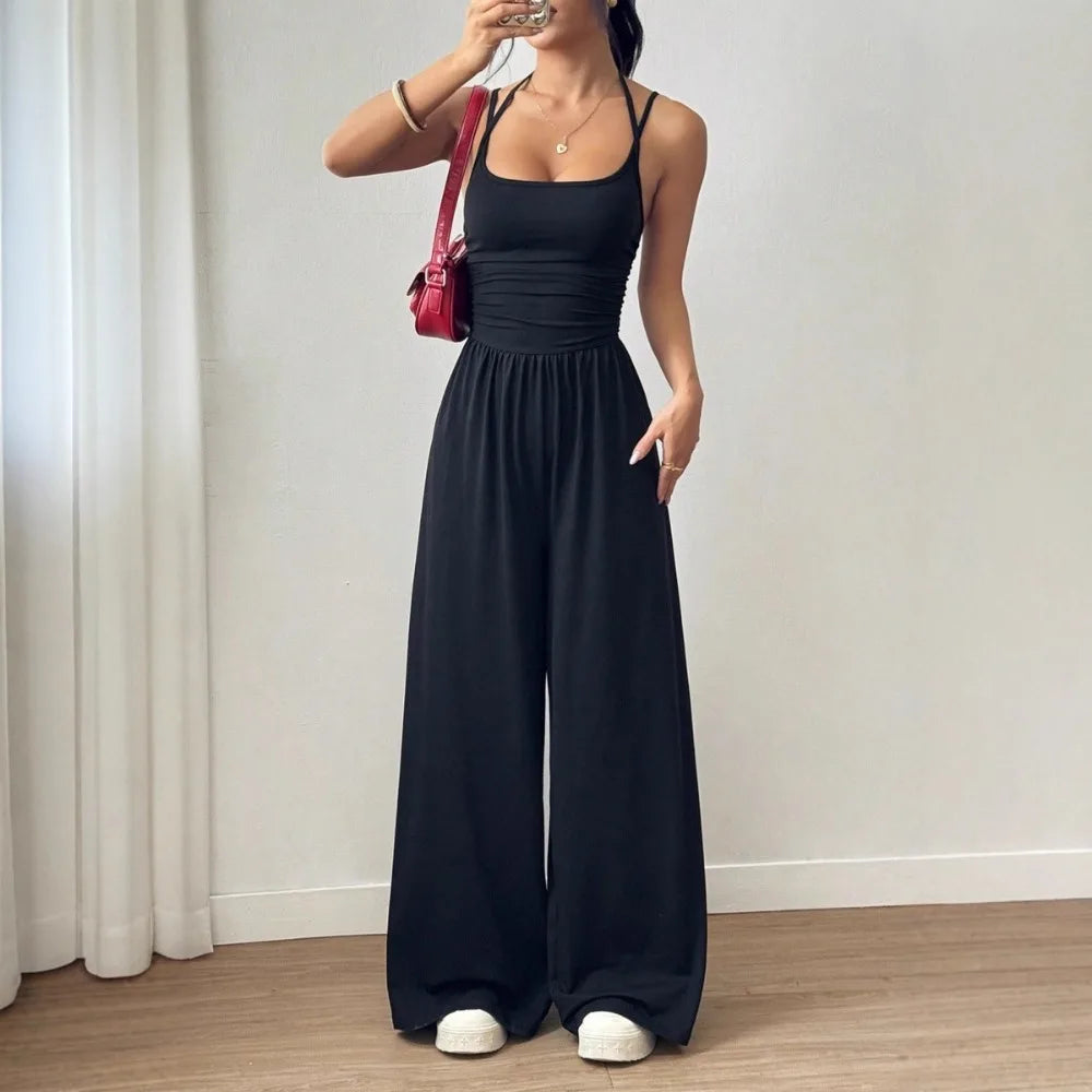Relaxed Double-Strap Jumpsuit