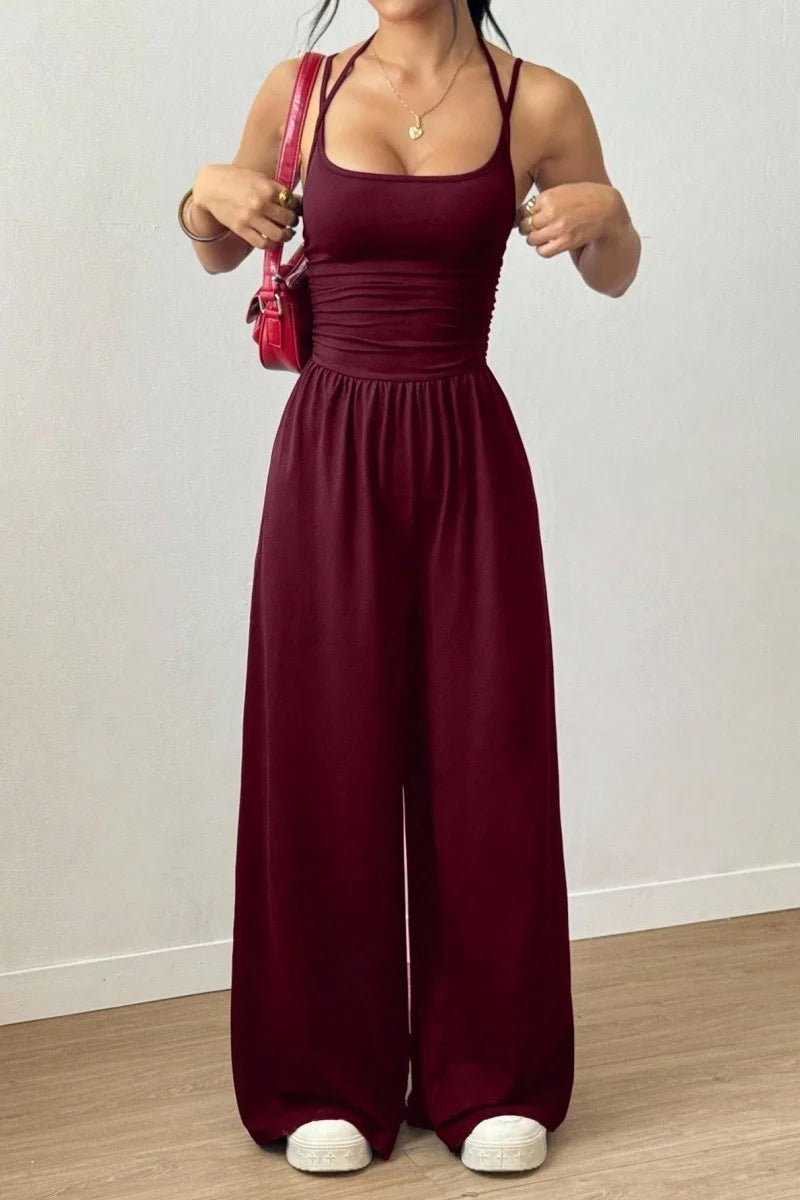 Relaxed Double-Strap Jumpsuit