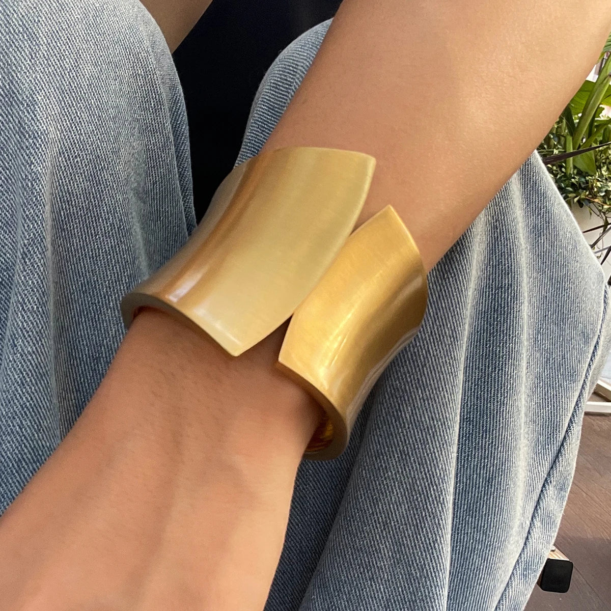 Geometric Open Cuff Bracelet