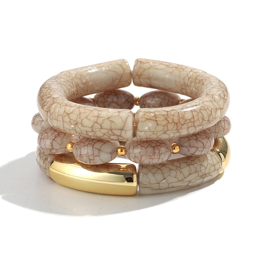 Crack Texture Beaded Bracelet