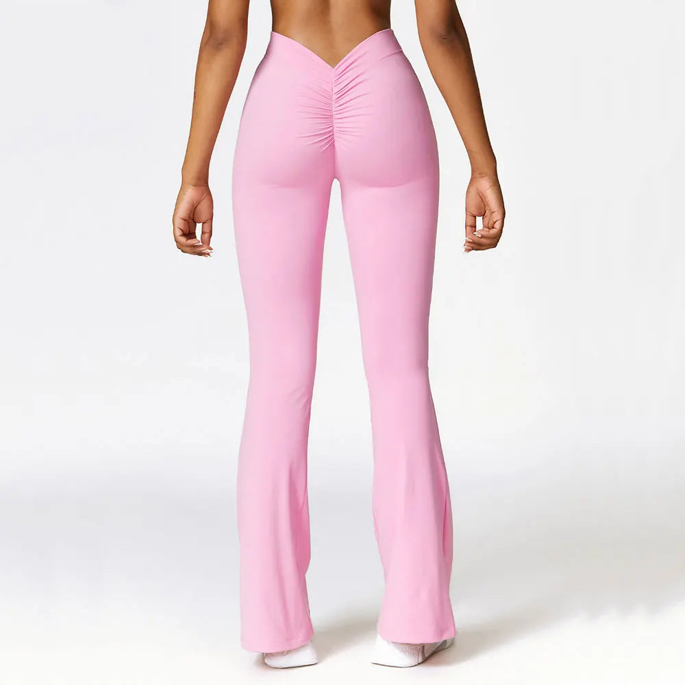 V-Waist Flare Leggings