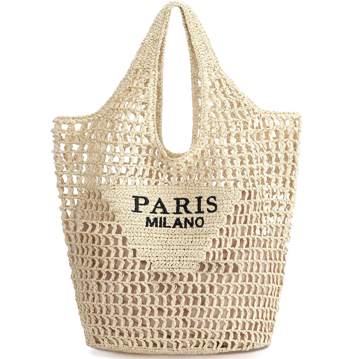 Handwoven Straw Beach Tote