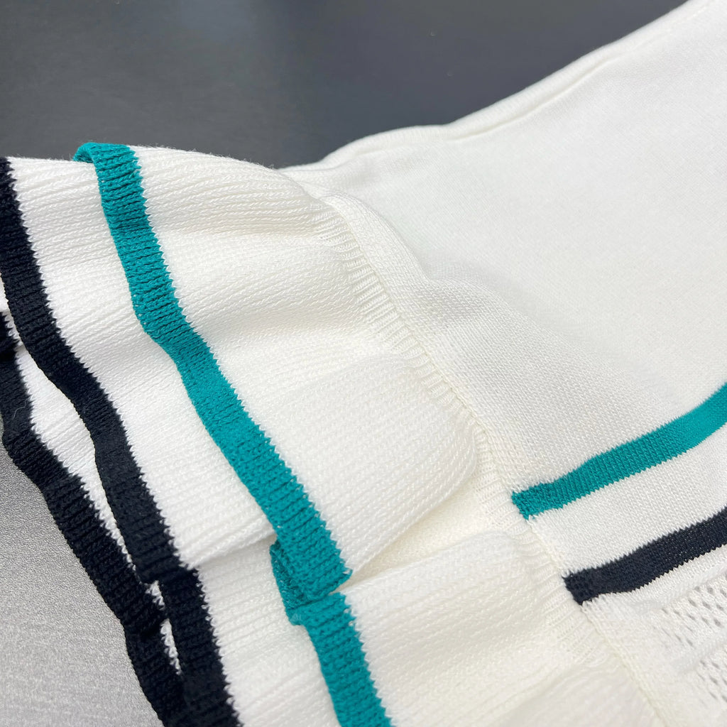 Vintage Ruffle Collar Mini Dress