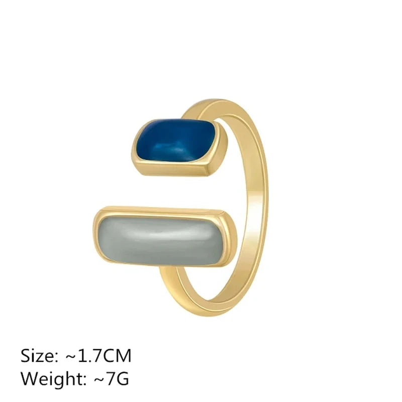 Women’s Colorful Drip Glaze Ring