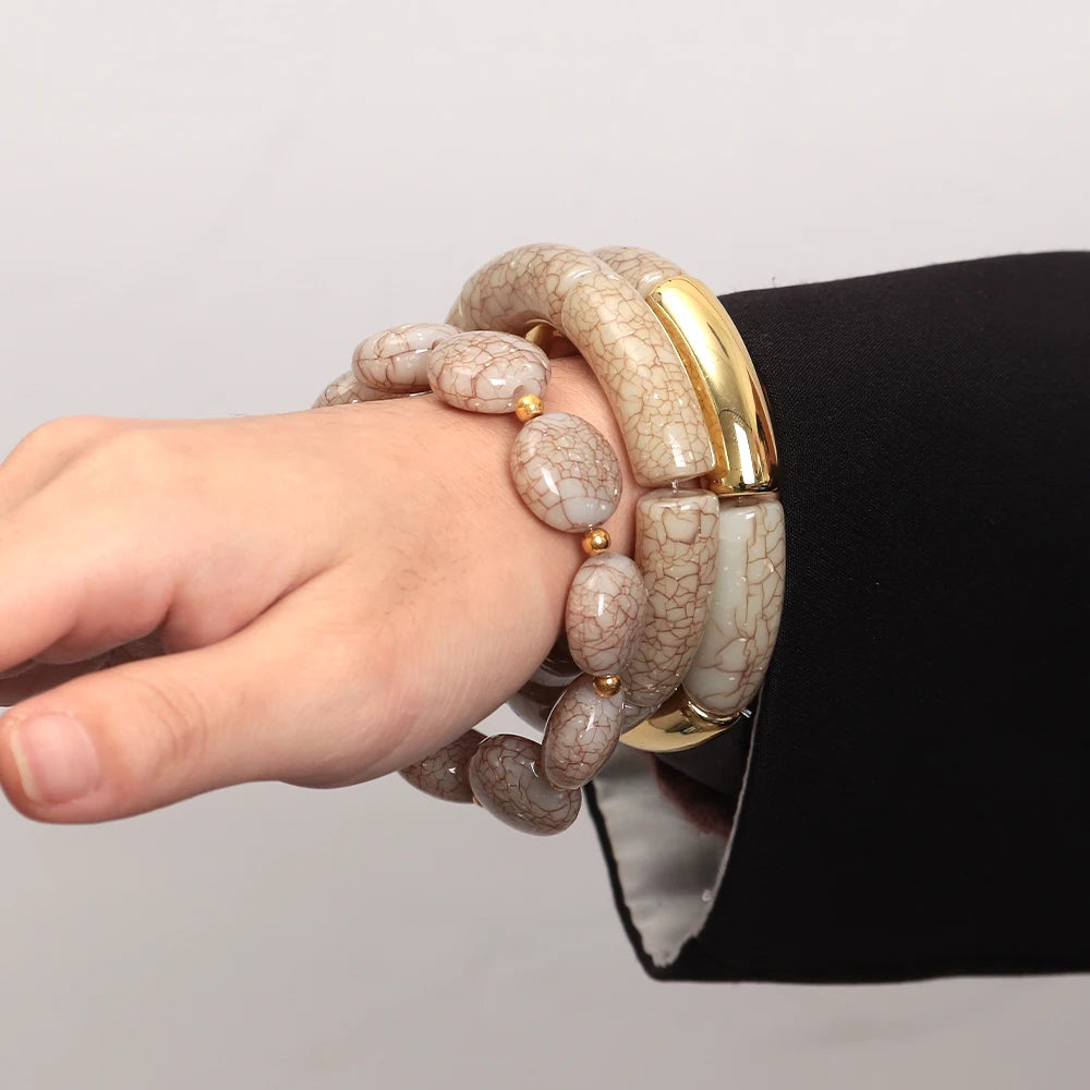Crack Texture Beaded Bracelet