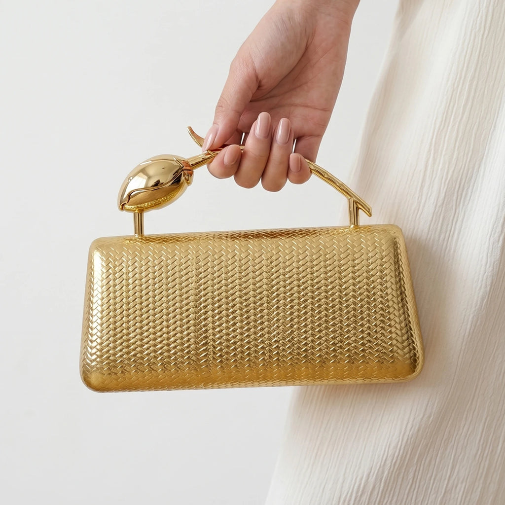 Rose Handle Evening Clutch