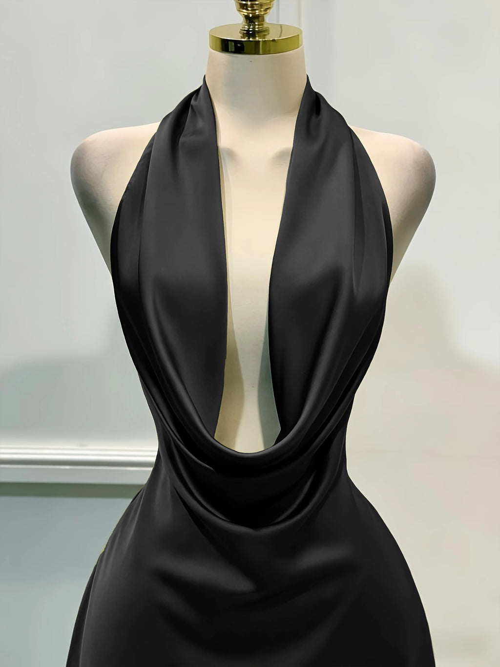 Satin Open Back Midi Dress