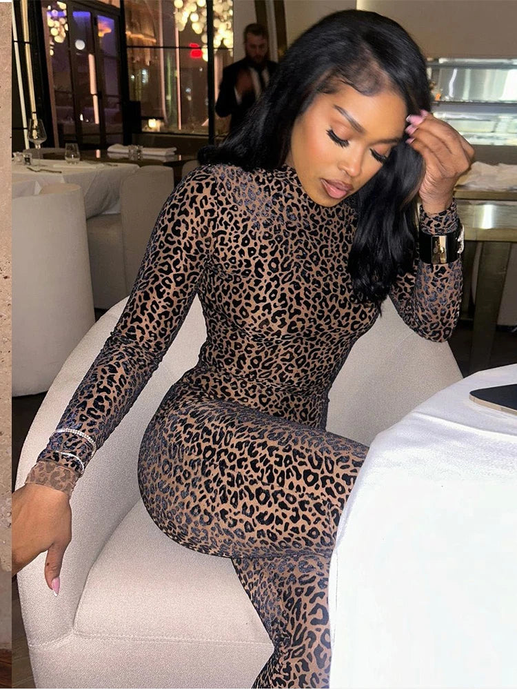 Sexy Leopard Print Jumpsuit