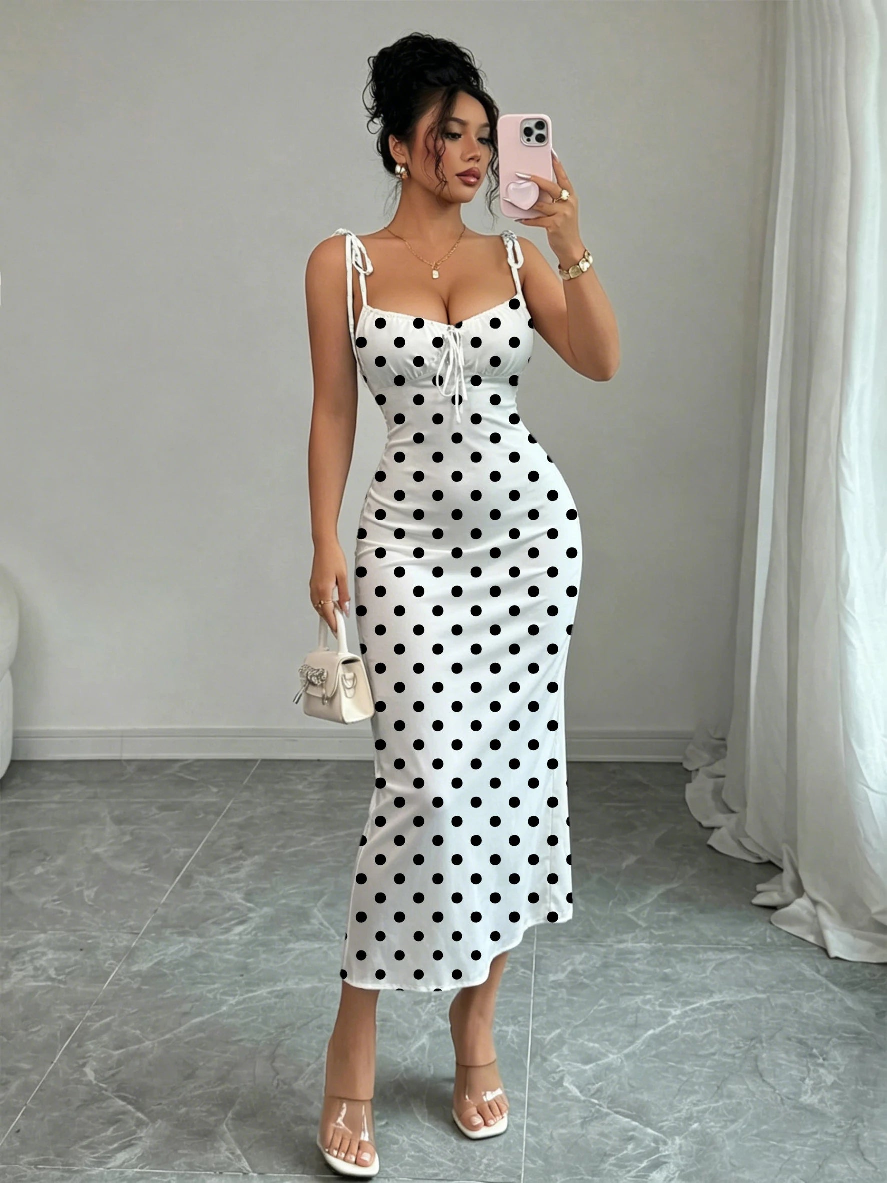 Polka Dot Fishtail Dress