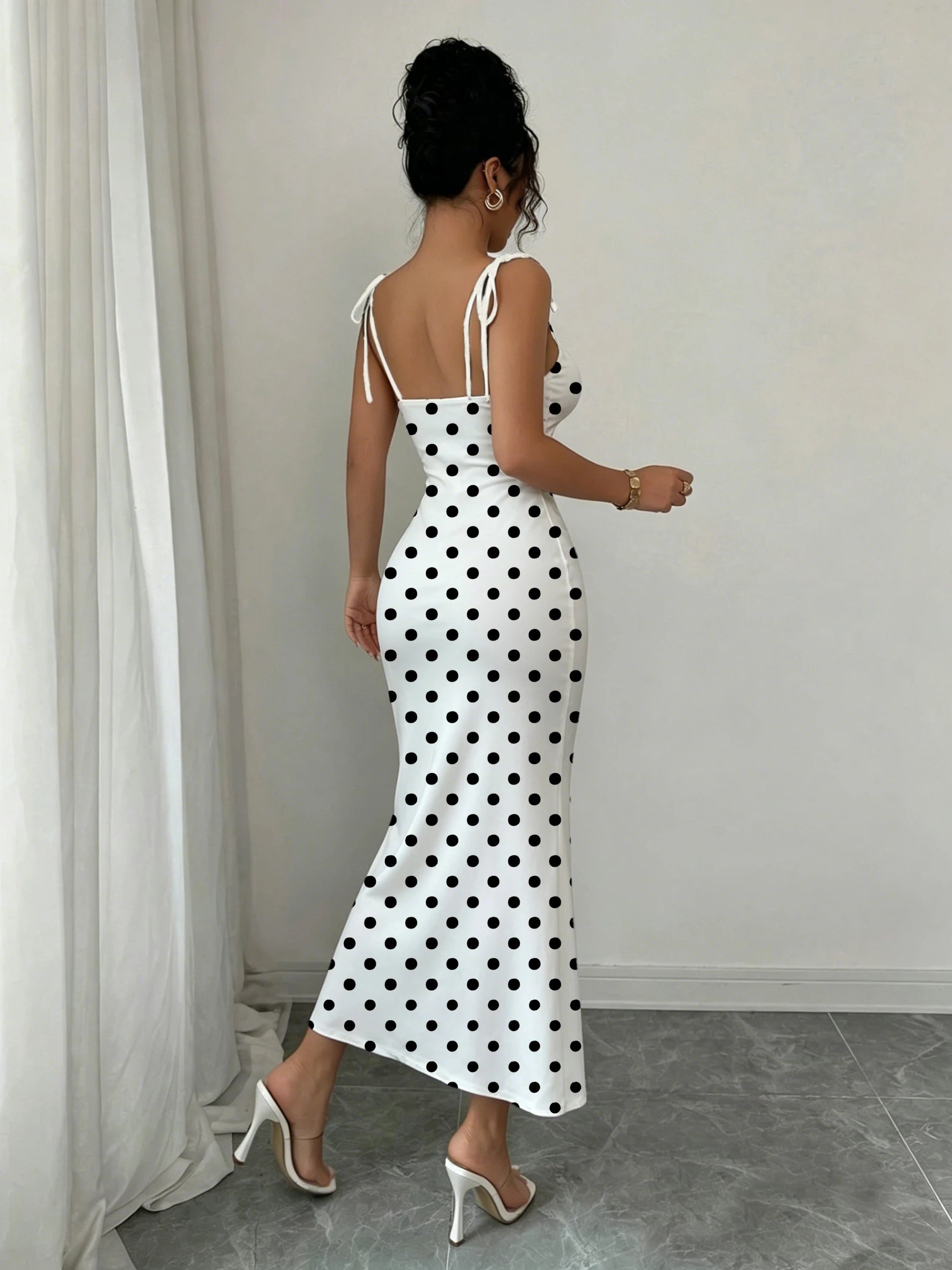 Polka Dot Fishtail Dress