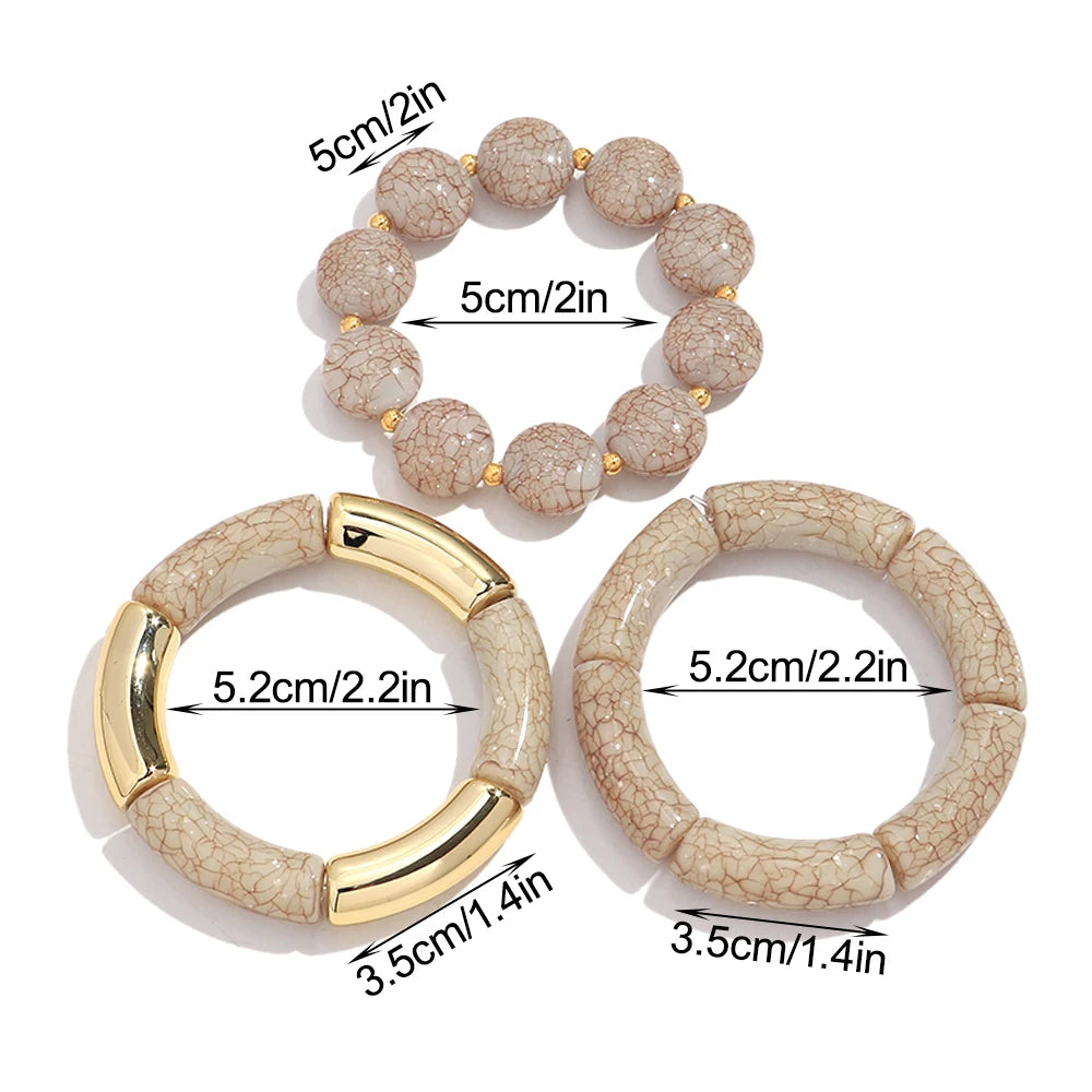 Crack Texture Beaded Bracelet