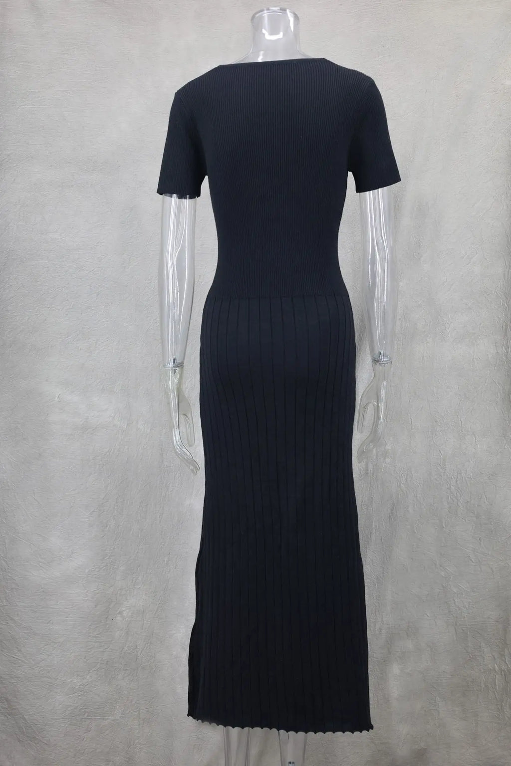Elegant Slim Fit Knit Midi Dress