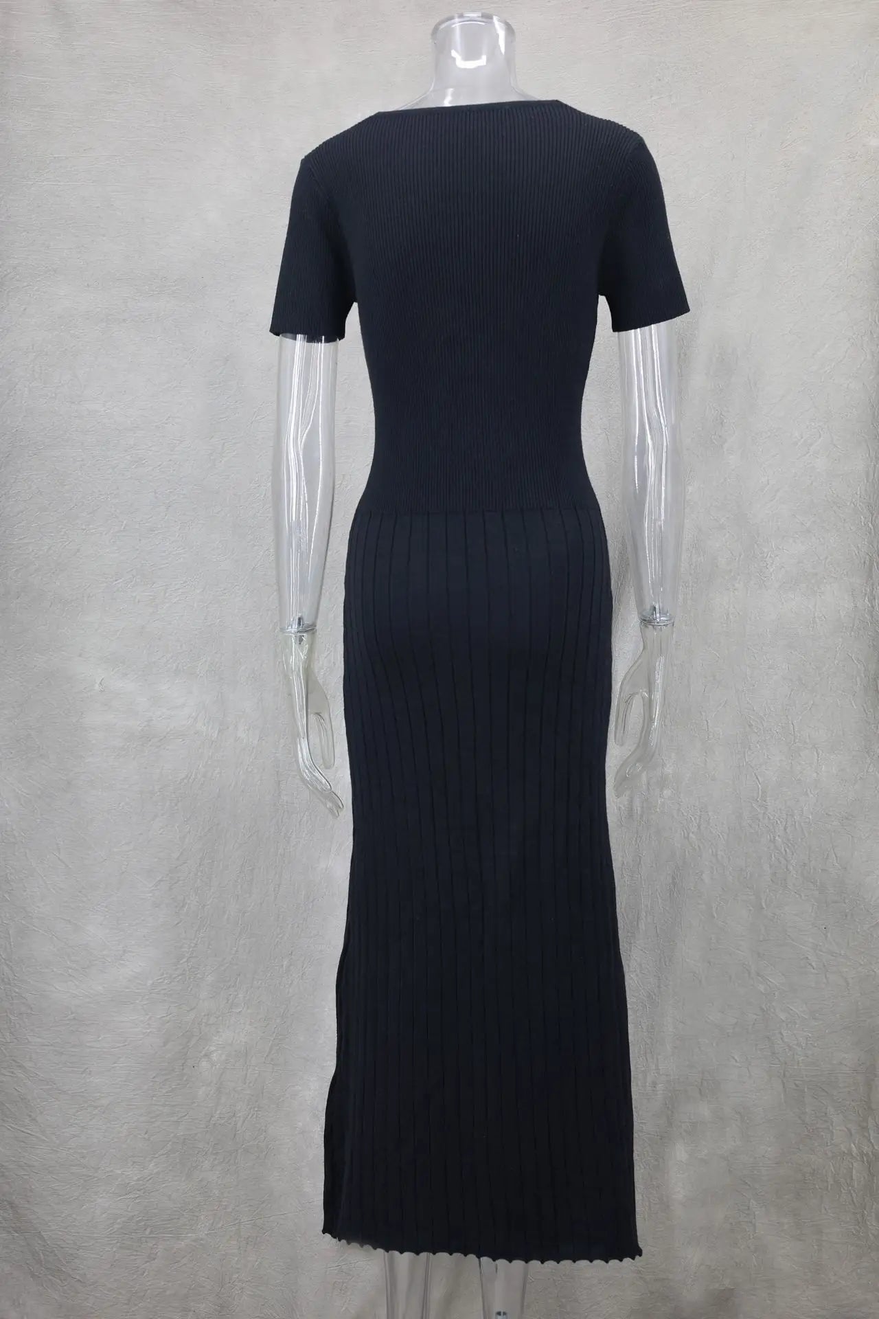 Elegant Slim Fit Knit Midi Dress