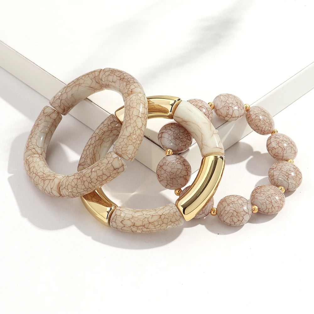Crack Texture Beaded Bracelet
