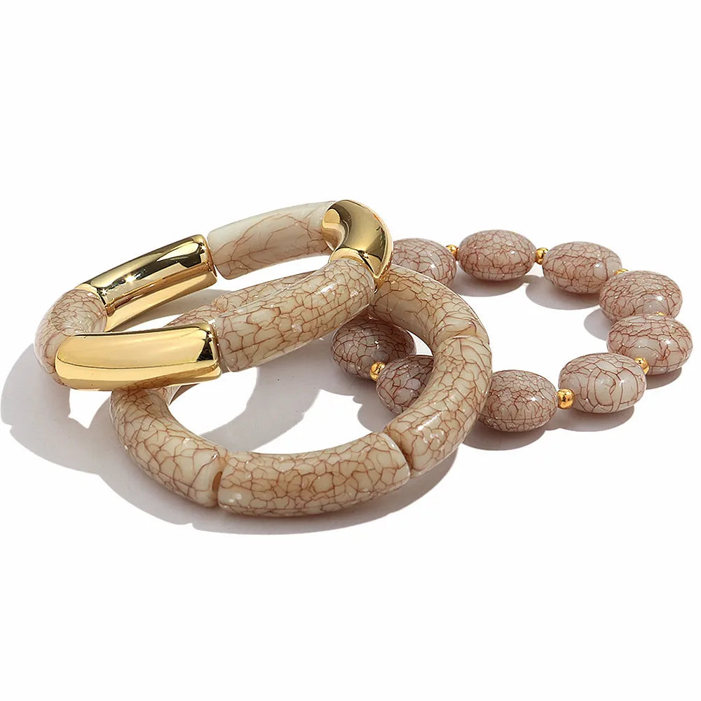 Crack Texture Beaded Bracelet