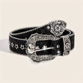 Gothic Rhinestone PU Leather Belt