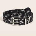 Star Hollow-Out Denim Belt